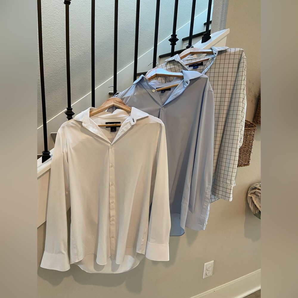 Mizzen+Main White, Light Blue, and Checkered Dress Shirts